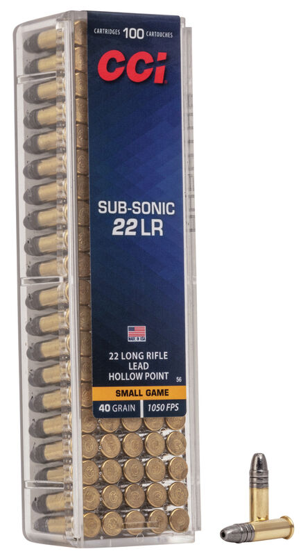 CCI .22lr 40grs. Subsonic