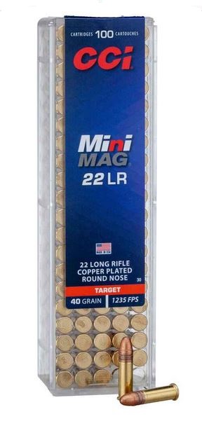 CCI .22lr 40grs. Mini Mag